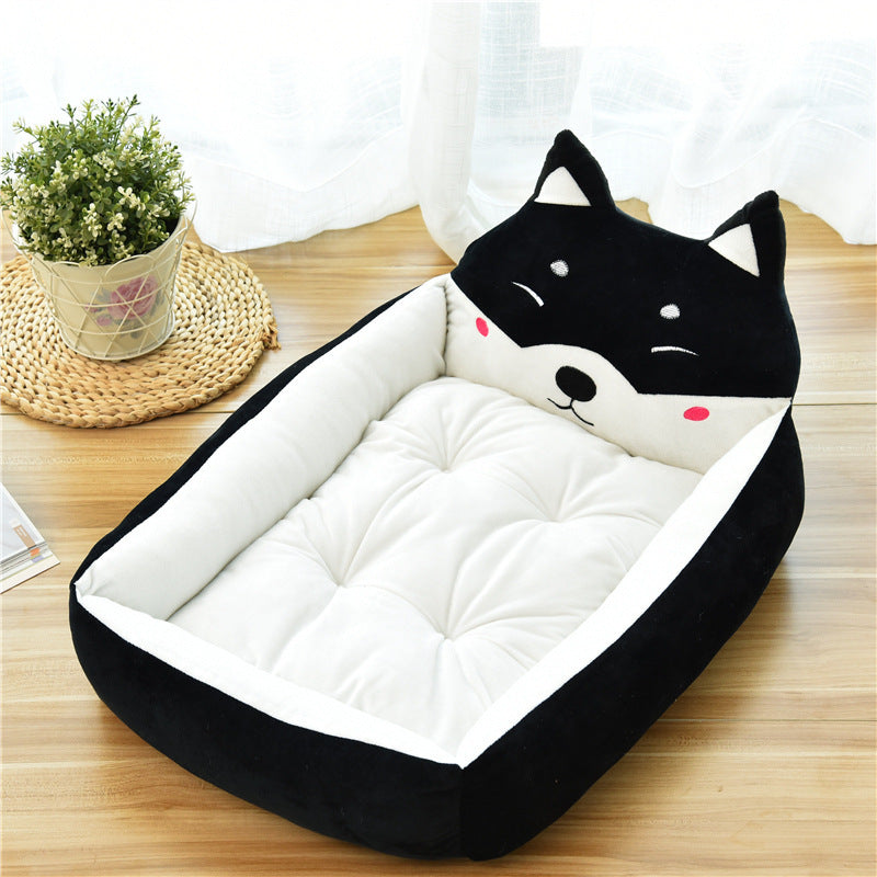 Large Pet Cat Dog Bed 7Colors Warm Cozy Dog House Soft Fleece Nest Dog Baskets