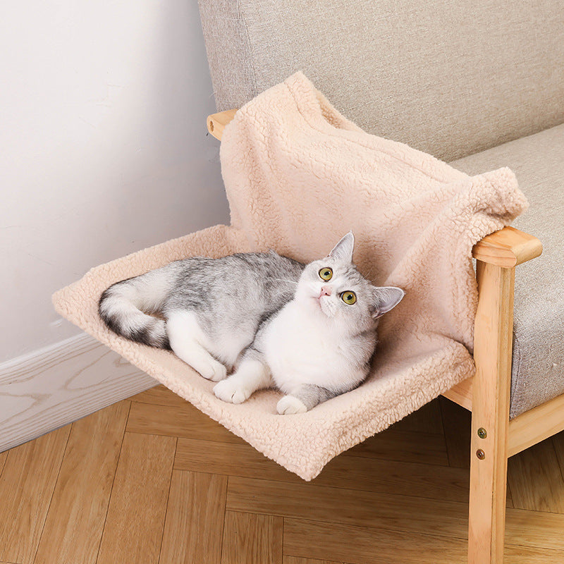 Plush L-shaped Cat Hammock Hanging Cat Nest Pet Products