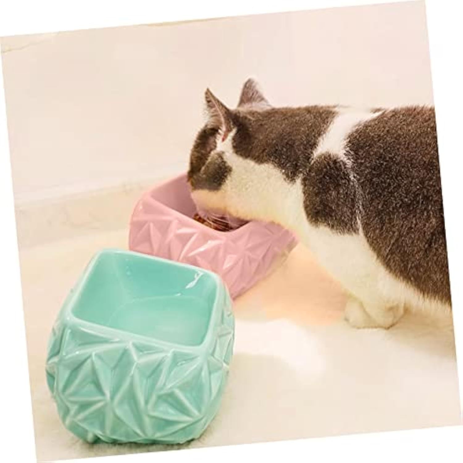 Cat Bowl Kitten Bowl Ceramic Pet Feeding Bowl Cute Design Dog And Cat Food Bowls For Treats And Water Kitten And Puppy Feeder Pet Pink Bird's Nest